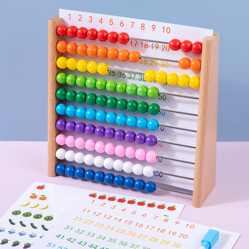 幼儿园珠算架算盘计数器小学一二年级数学教具加减法神器早教玩具