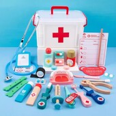 儿童玩具早教益智模拟小医生套装 医药箱听诊器扮演护士过家家女孩