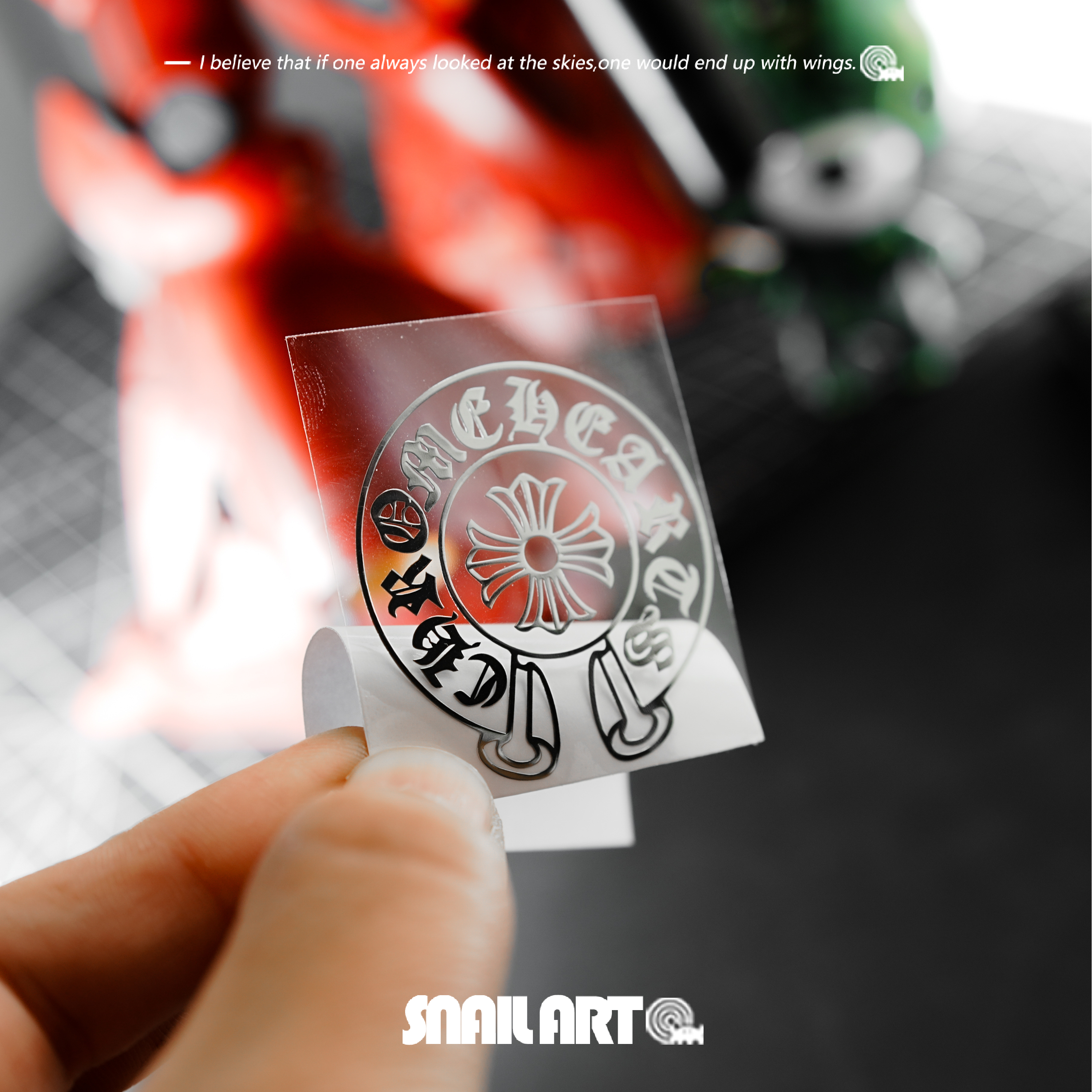 克罗心金属贴纸个性创意高级感手机平板笔记本电脑装饰车贴纸