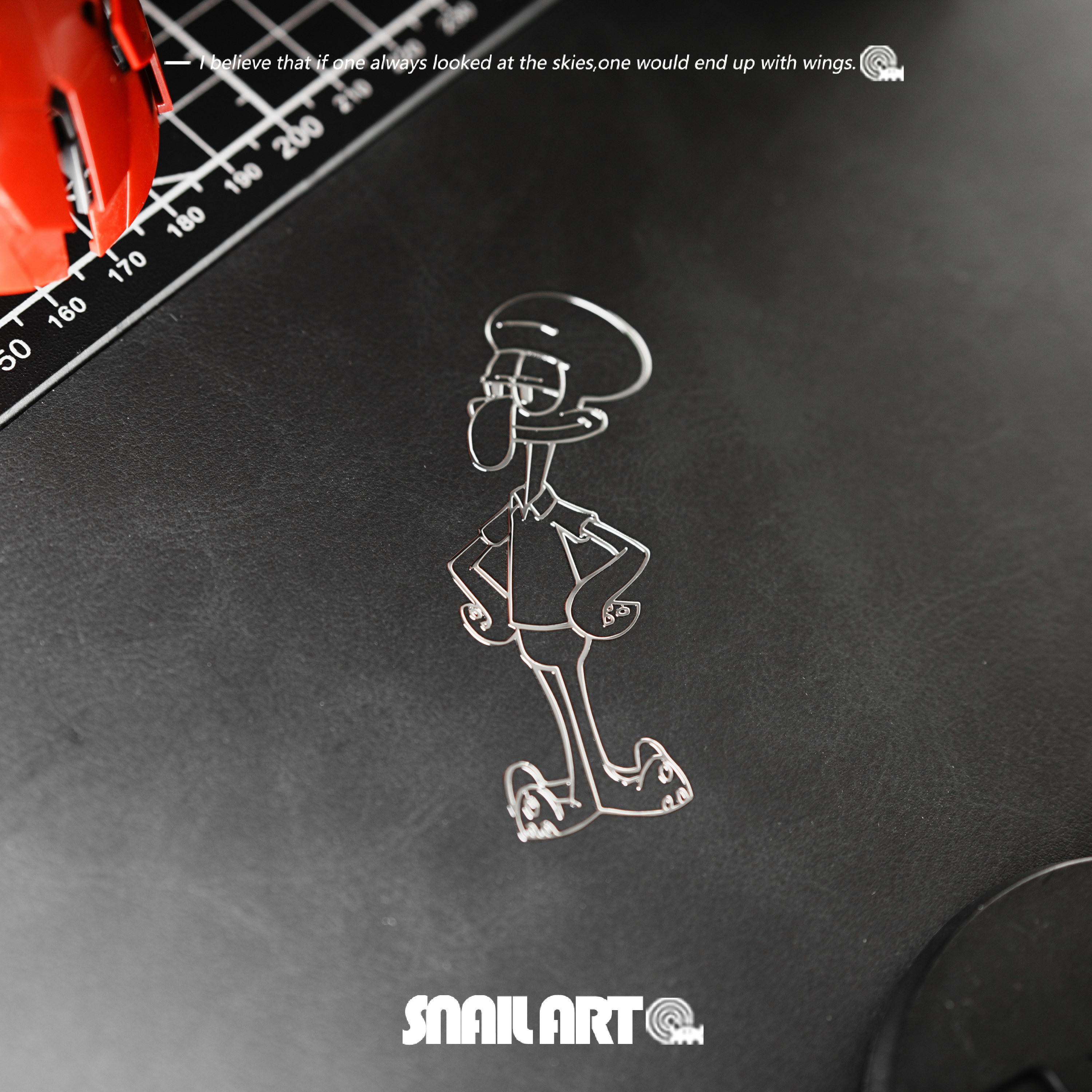 海绵宝宝章鱼哥金属贴纸个性创意高级感笔记本电脑手机细节车贴饰