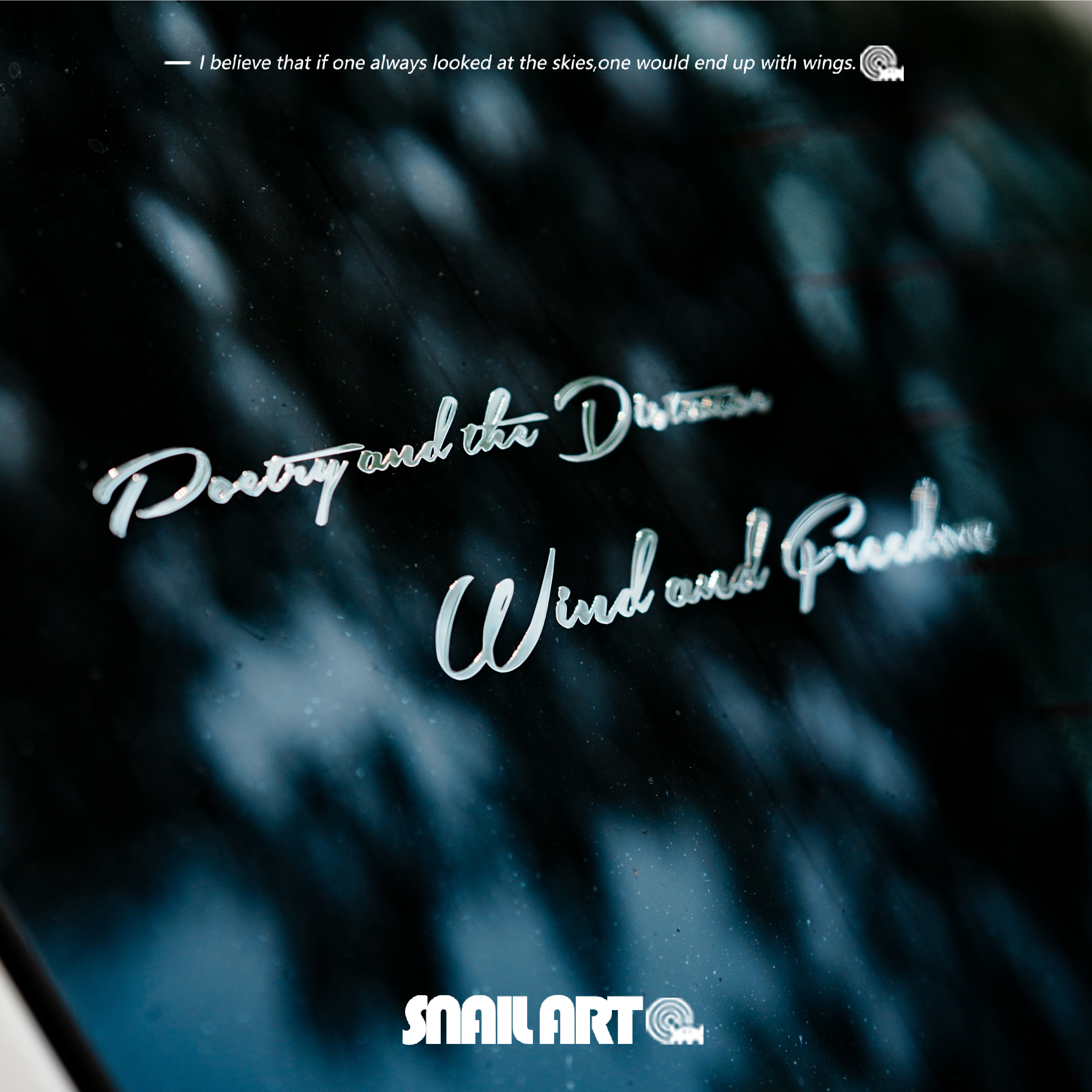 风和自由诗和远方英文金属贴纸个性创意高级感笔记本电脑吉他装饰