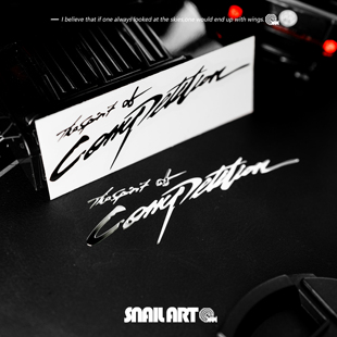 TheSpirit Of Competition竞技精神英文金属贴纸个性创意细节贴饰