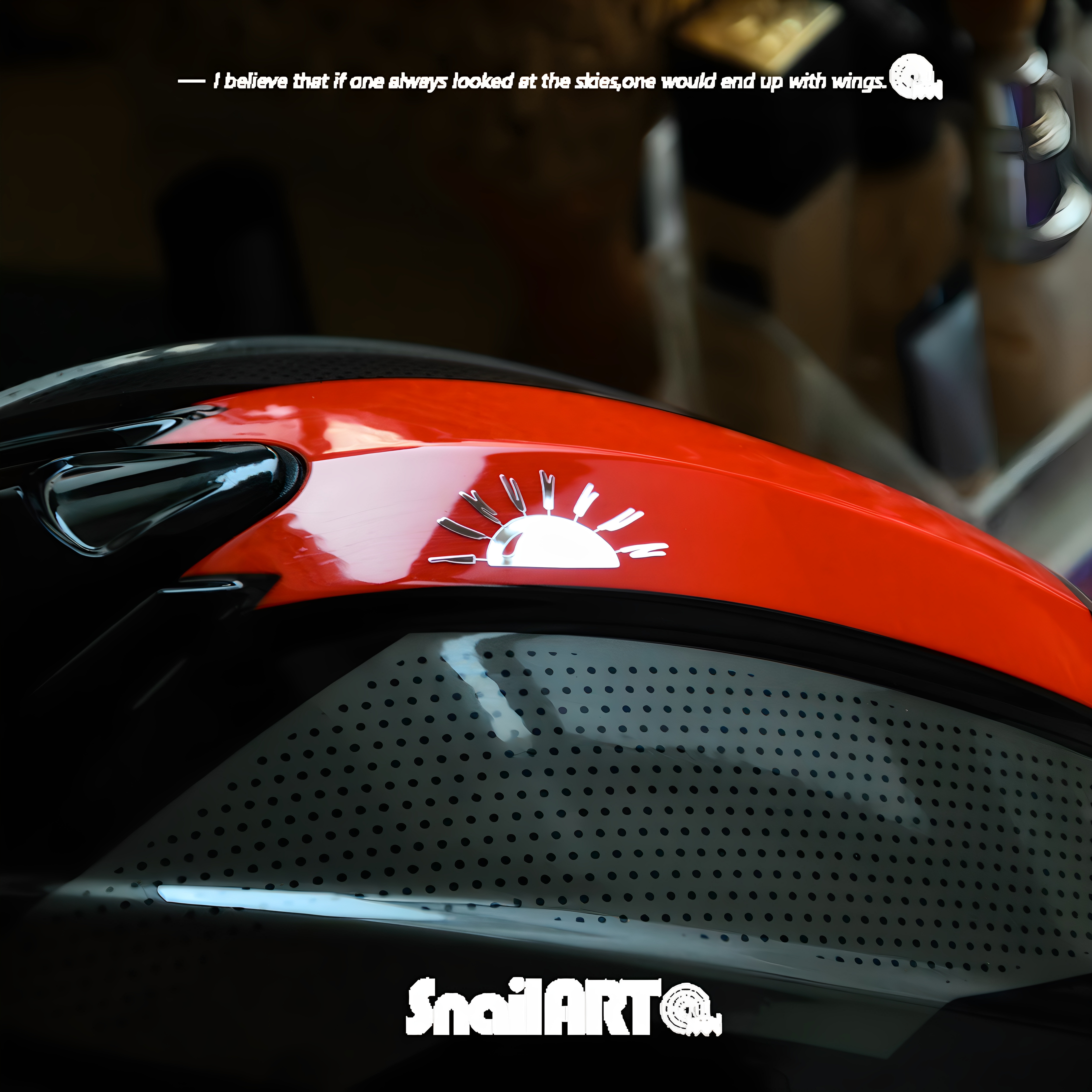 SN蜗牛金属贴纸卡通太阳创意3d立体机车头盔机箱平板细节装饰贴饰