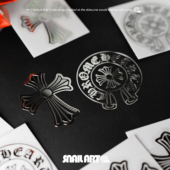 克罗心金属贴纸个性 创意高级感手机平板笔记本电脑吉他装 饰车贴纸