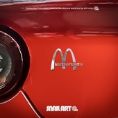 SN蜗牛金属贴纸麦当劳个性 创意立体摩托车头盔电动车平板手机车贴