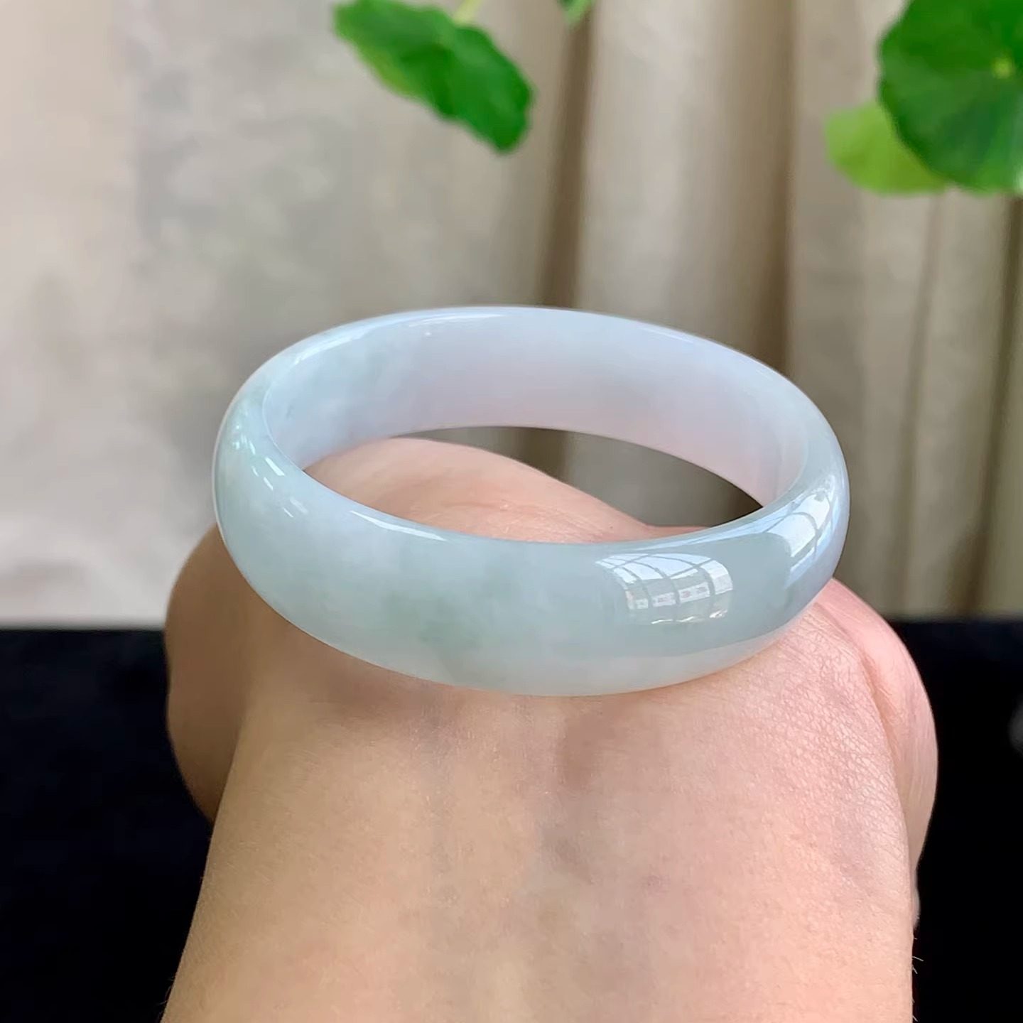 泗隆珠宝-缅甸天然A货翡翠手镯玉石玉器镯子 细糯种手镯50小圈口