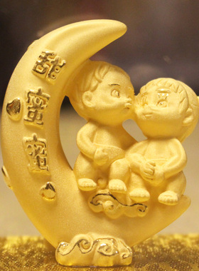 订婚浪漫创意情侣生日礼品绒沙金