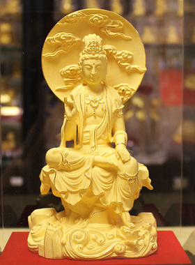 如意自在观音佛像吉祥工艺绒沙金