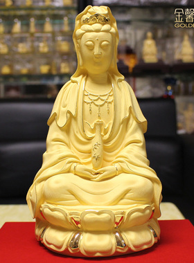 绒沙金观音菩萨商务贺礼工艺品