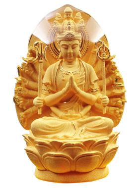 金馨豪品绒沙金佛像汽车内饰车载