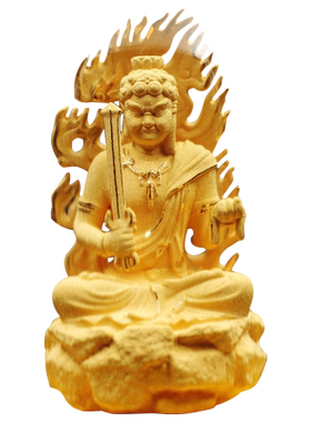 不动明王汽车属鸡守护神绒沙金