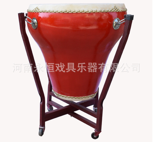 花盆鼓战鼓牛皮鼓红鼓打击乐器