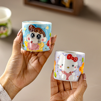 可爱holle kitty马克杯卡通高颜值家用办公室咖啡杯喝水杯陶瓷杯