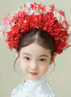 汉服写真拍照道具女簪花仿真头饰
