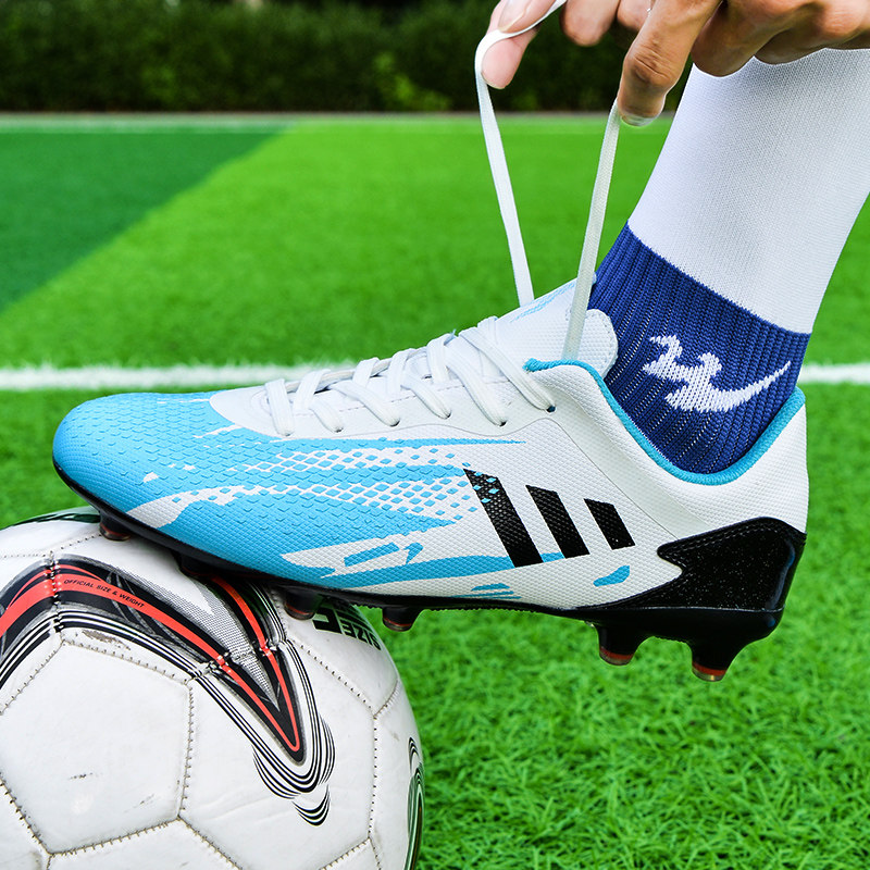 品牌足球鞋儿童低帮tf碎钉梅西长钉c罗男女童人造草地耐磨训练鞋