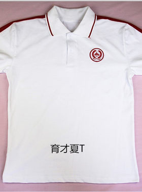 北京市纯棉白色夏季短袖校服t恤