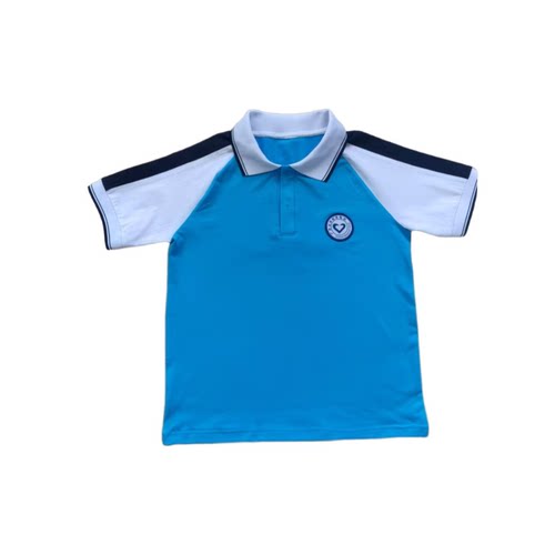 广州龙涛中小学生校服夏季短袖五分裤套装男女生polo衫班服
