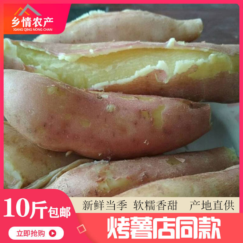 陕北榆林香蕉红薯富硒烤地瓜黄心蜜薯糖心山芋农家新鲜9.5斤包邮