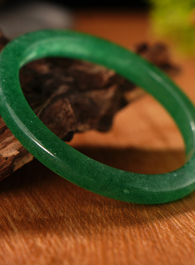 天然绿草莓晶手镯女细圆条冰透素圈美人镯简约气质高级感水晶