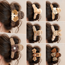 可爱毛绒抓夹大号发量大2025新款 高端发夹女后脑勺盘头发夹子头饰