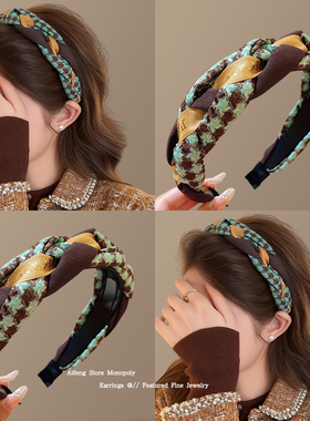 麻花高颅顶发箍女日常外戴2025新款高级感洋气时尚发带齿头箍发卡