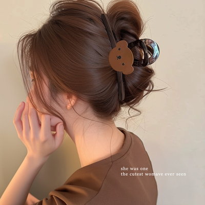 卡通小熊抓夹女气质简约