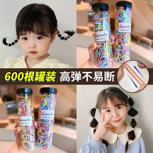 300根 加粗彩色皮筋儿童女扎头高颜值ins简约橡皮筋发圈夏季 新款