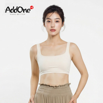 AddOne+1瑜伽休闲时尚波浪纹理背心（带胸垫）