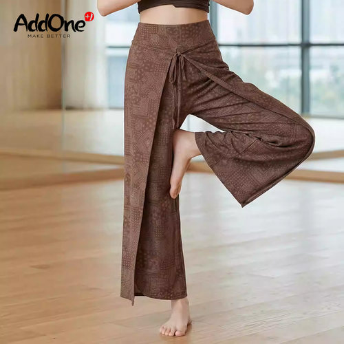 民族风瑜伽阔腿裤9分AddOne+1