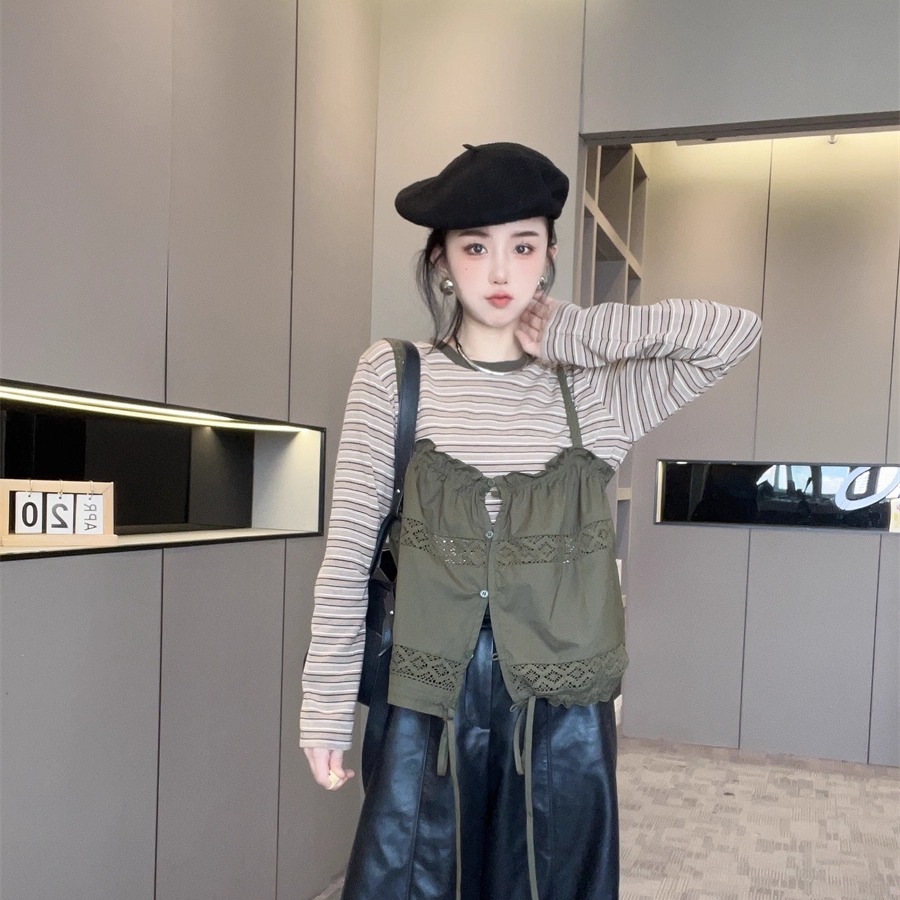 欧洲站减龄套装上衣两件套