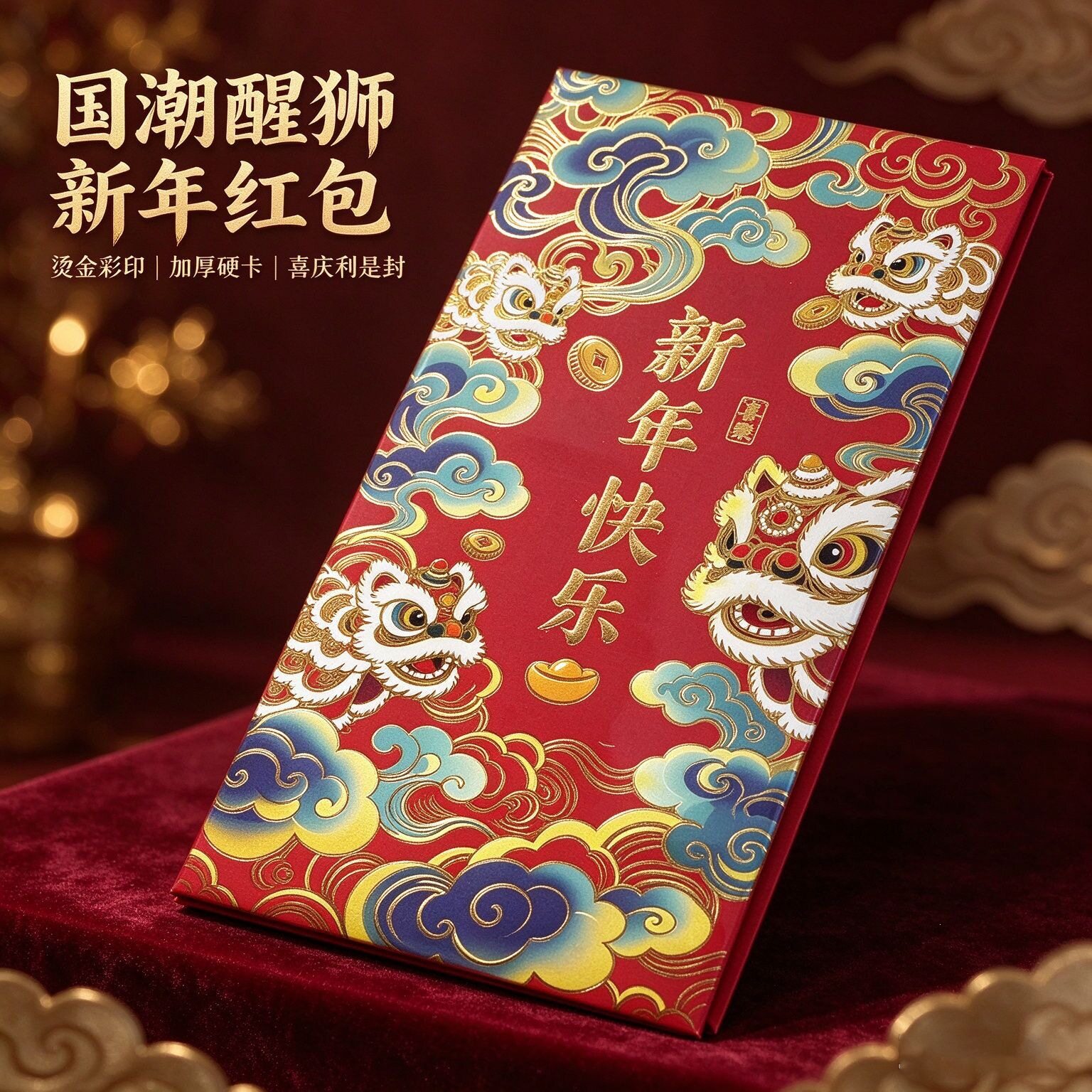 2027羊年复古酒红利是封