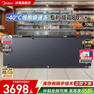 719冰柜大容量囤货低温冷柜冷藏冷冻两用商用冰箱 美 新品