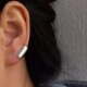 镀银光面几何长管耳夹无耳洞2025年新款 潮原创小众高级感耳骨夹