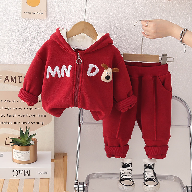 儿童秋冬套装男女宝宝加绒保暖连帽外套休闲裤子婴幼儿分体两件套,童装/婴儿装/亲子装,普通外套,淘宝优惠券,粉丝福利购,淘宝优惠卷