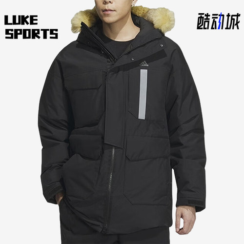 阿迪达斯正品男子休闲羽绒服