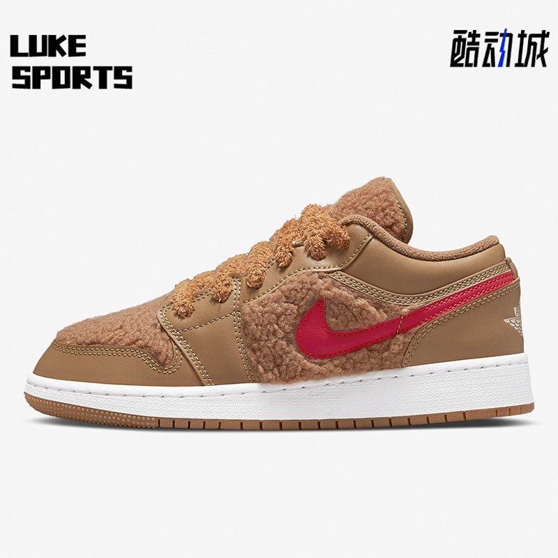 Nike/耐克正品Jordan1 Low AJ1女子GS大童鸳鸯轻便板鞋DO2233-264
