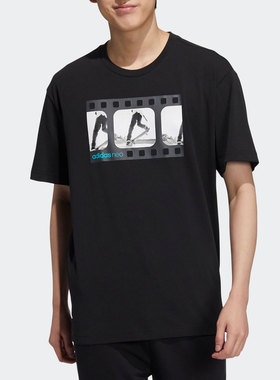 Adidas/阿迪达斯正品新款男子圆领短袖休闲夏季运动T恤H59452