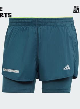 Adidas/阿迪达斯正品ULTI 2IN1女子透气跑步运动短裤HZ4481