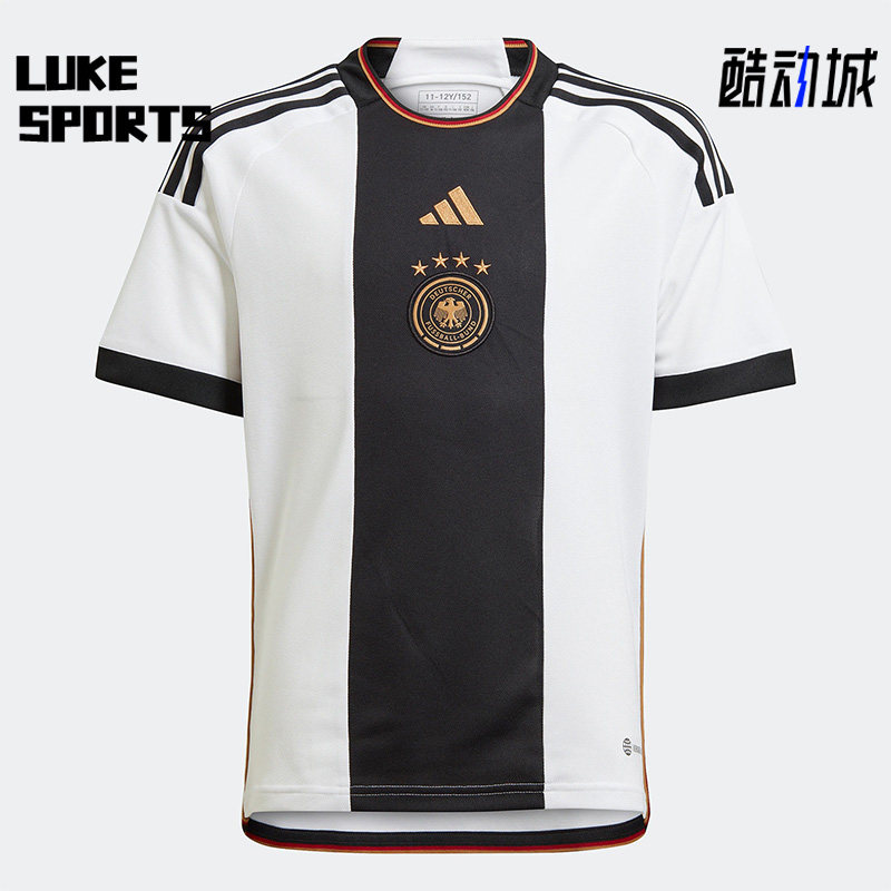 Adidas/阿迪达斯正品世界杯德国队主场大童运动足球球衣T恤HF1467