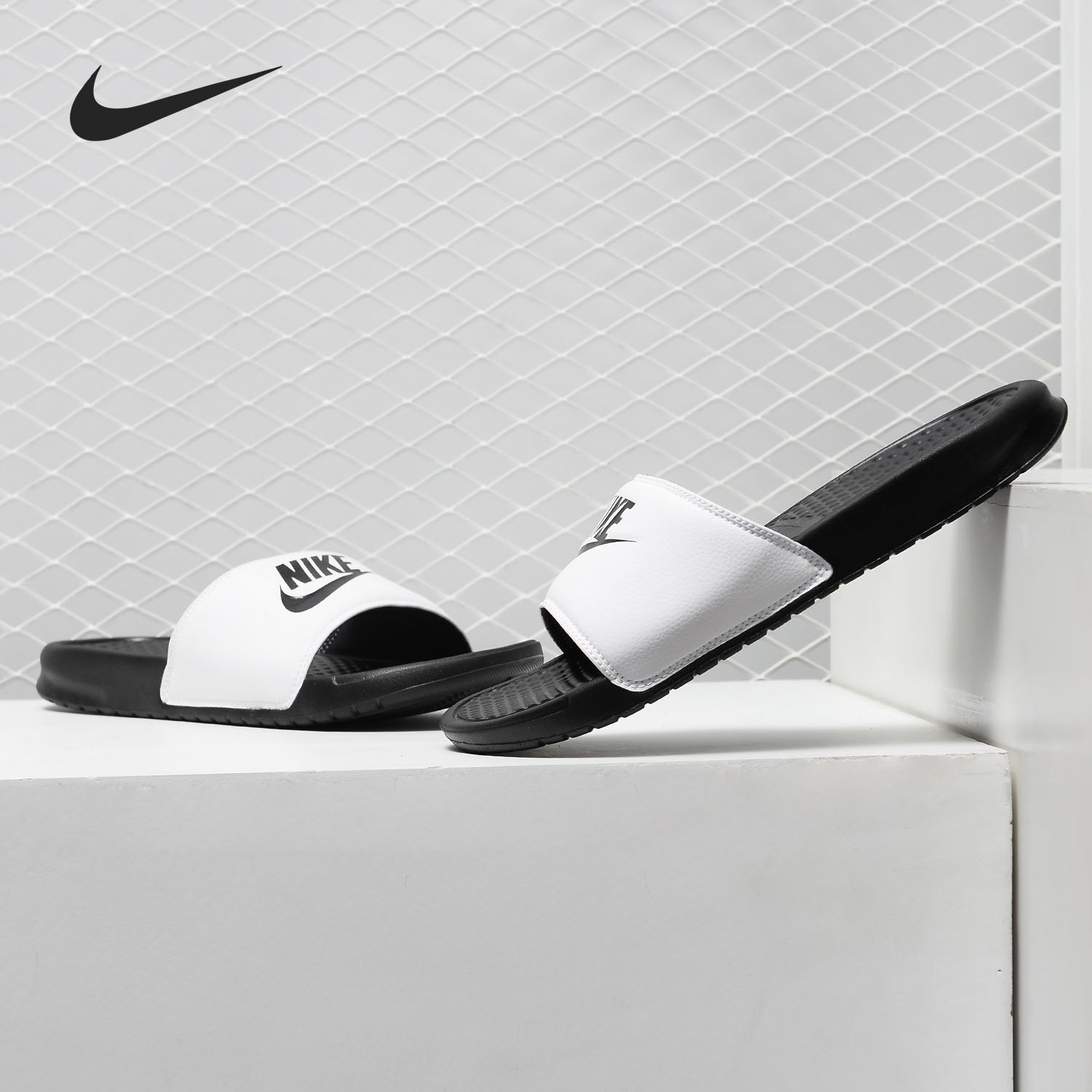 Nike/耐克正品Benassi Jdi 男女透气泡棉运动一字拖鞋 343880