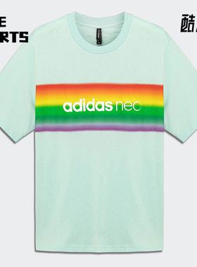 Adidas/阿迪达斯正品夏季新款neo男女运动短袖T恤H65035