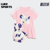 套装 Adidas HC1966 新款 婴童运动短袖 阿迪达斯正品 三叶草夏季