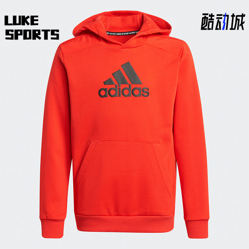 阿迪达斯大童连帽运动套头卫衣