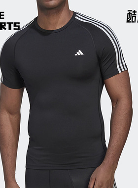 Adidas/阿迪达斯正品夏季新款男子运动休闲舒适透气短袖T恤HD3525