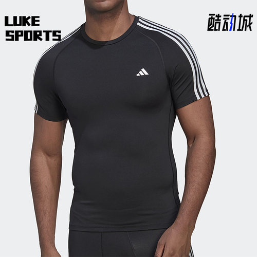 Adidas/阿迪达斯正品夏季新款男子运动休闲舒适透气短袖T恤HD3525