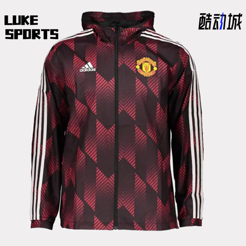 Adidas/阿迪达斯正品轻薄款男子尤文足球连帽运动夹克外套 GR3872