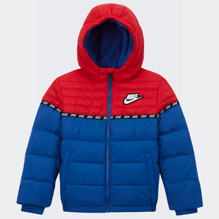 新品 Nike 耐克正品 冬季 幼童拼色舒适连帽外套羽绒服DB7003