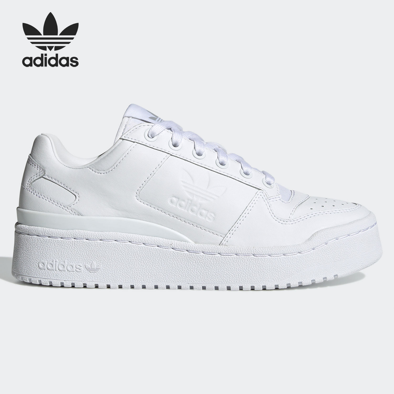 Adidas/阿迪达斯正品三叶草夏季男女厚底时尚休闲板鞋FY9042