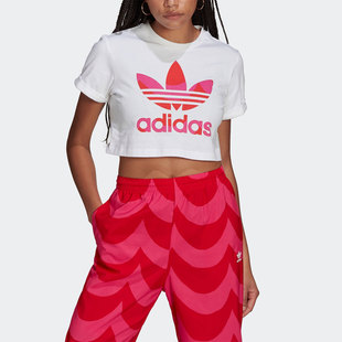 新款 Adidas 阿迪达斯正品 三叶草年夏季 T恤H20482 女子休闲运动短袖