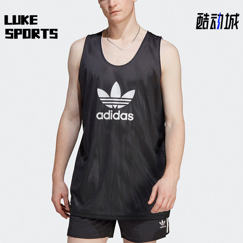 Adidas/阿迪达斯正品夏季三叶草男子运动双面背心HS2067
